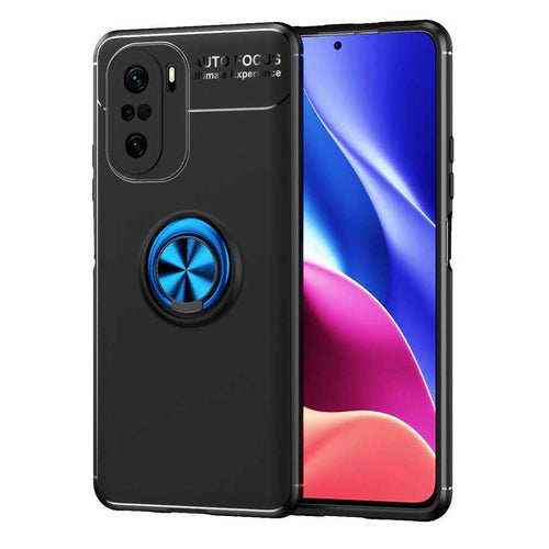 Xiaomi Mi 11İ Kılıf Zore Ravel Silikon Kılıf - Siyah-Mavi