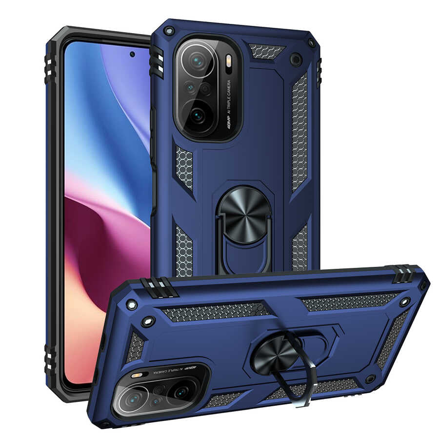 Xiaomi Mi 11İ Kılıf Zore Vega Kılıf - Mavi