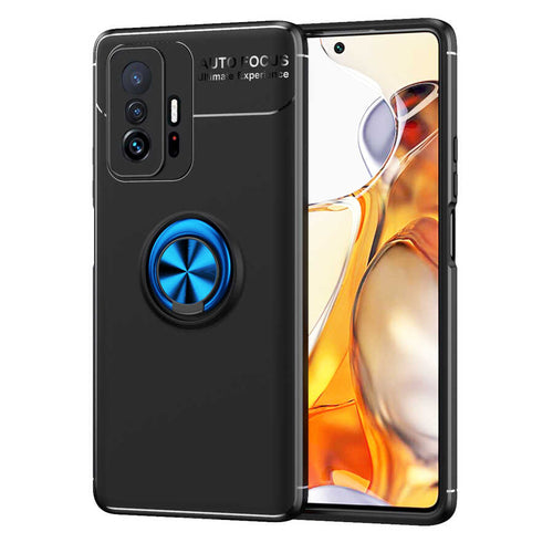 Xiaomi Mi 11T Pro 5G Kılıf Zore Ravel Silikon Kılıf - Siyah-Mavi