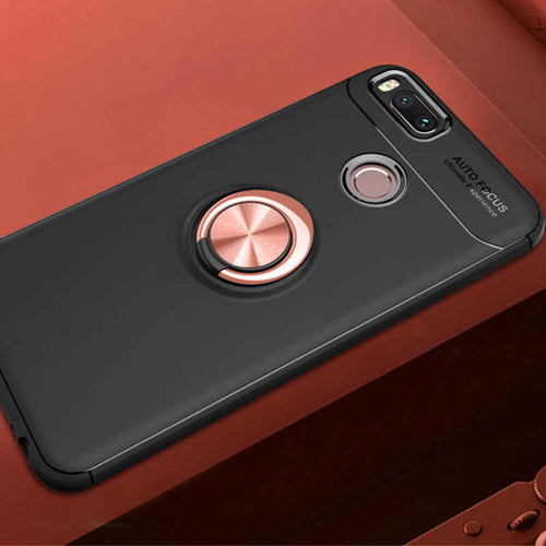 Xiaomi Mi 5X Kılıf Zore Ravel Silikon Kılıf - Siyah-Rose Gold