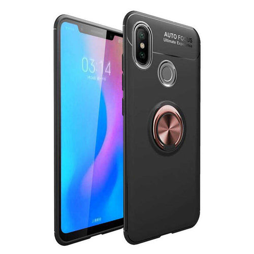 Xiaomi Mi 6X Kılıf Zore Ravel Silikon Kılıf - Siyah-Rose Gold