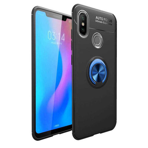 Xiaomi Mi 6X Kılıf Zore Ravel Silikon Kılıf - Siyah-Mavi