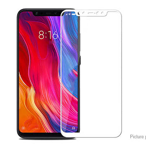 Xiaomi Mi 8 SE Zore Kenarları Kırılmaya Dayanıklı Cam Ekran Koruyucu - Beyaz