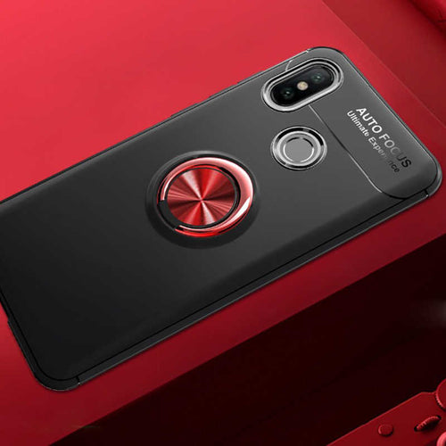 Xiaomi Mi 8 SE Kılıf Zore Ravel Silikon Kılıf - Siyah-Kırmızı
