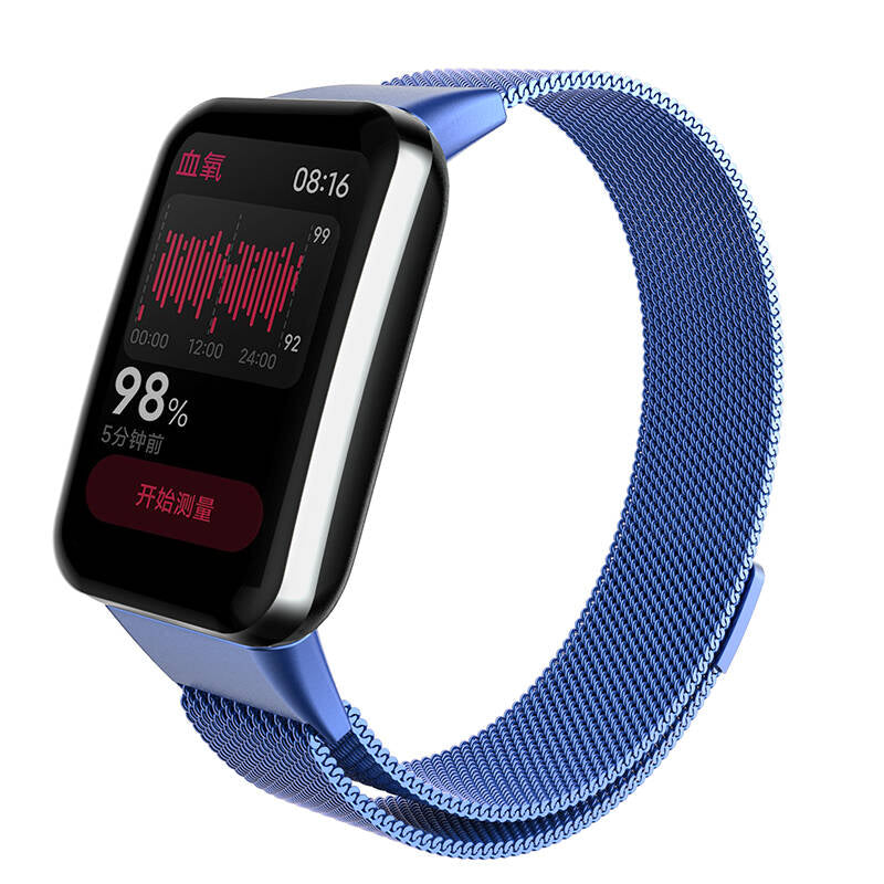 Xiaomi Mi Band 7 Pro Zore KRD-01 Metal Kordon - Mavi
