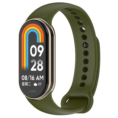 Xiaomi Mi Band 9 Serisi Klasik Kordon Silikon Strap Kayış - Haki