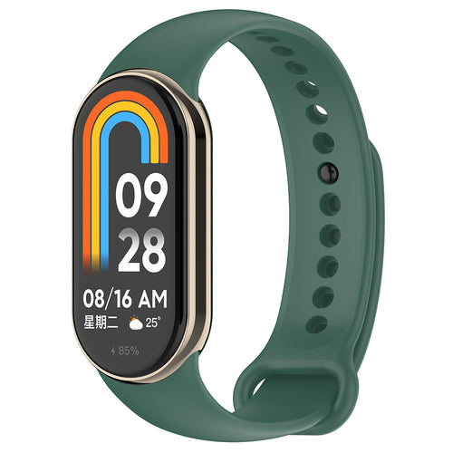 Xiaomi Mi Band 9 Serisi Klasik Kordon Silikon Strap Kayış - Koyu Yeşil