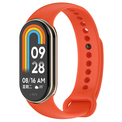 Xiaomi Mi Band 9 Serisi Klasik Kordon Silikon Strap Kayış - Turuncu