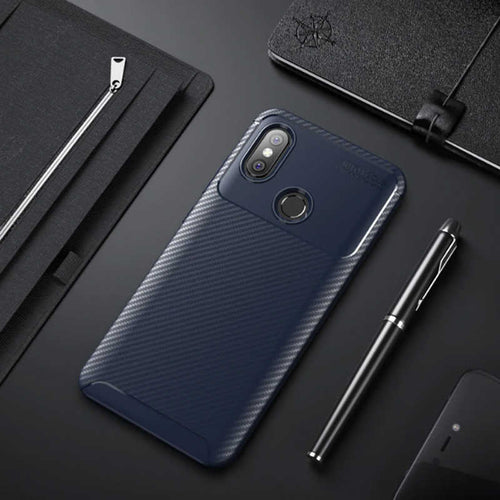 Xiaomi Mi Max 3 Kılıf Zore Negro Silikon Kılıf - Lacivert