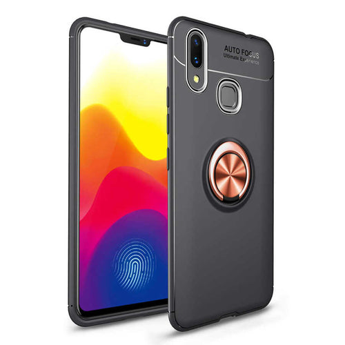 Xiaomi Mi Max 3 Kılıf Zore Ravel Silikon Kılıf - Siyah-Rose Gold