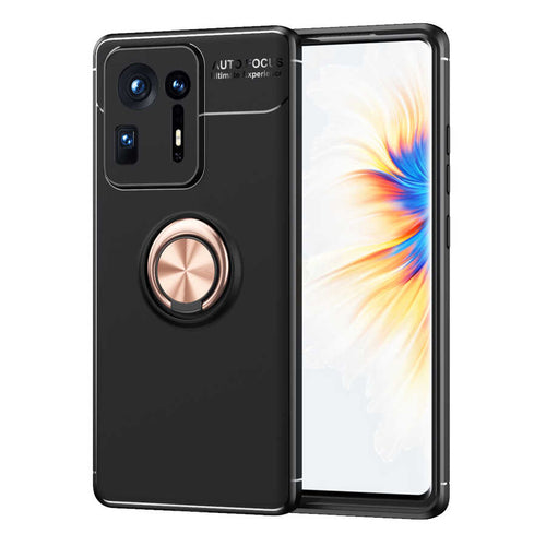 Xiaomi Mi Mix 4 Kılıf Zore Ravel Silikon Kılıf - Siyah-Rose Gold