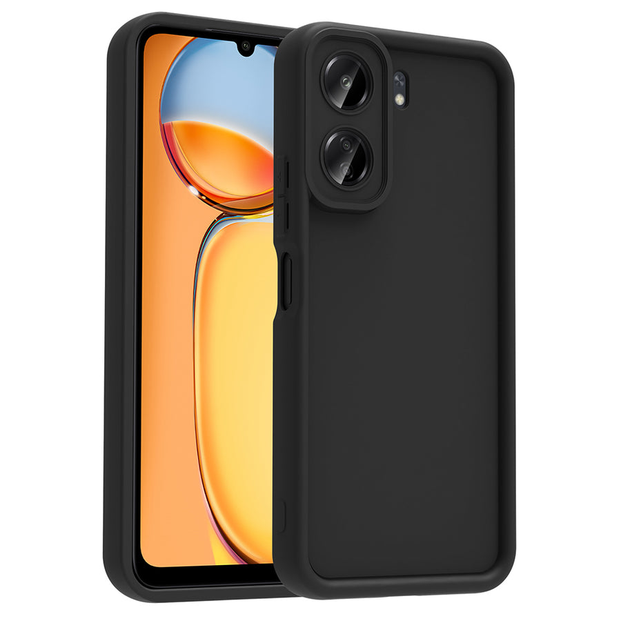 Xiaomi Poco C65 Kılıf Kamera Korumalı Zore Ananas Kılıf - Siyah