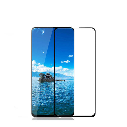Xiaomi Poco F2 Pro Zore Kenarları Kırılmaya Dayanıklı Cam Ekran Koruyucu - Siyah