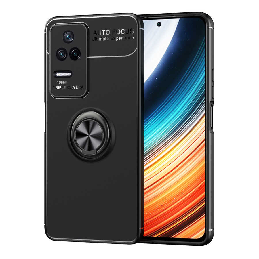 Xiaomi Poco F4 Kılıf Zore Ravel Silikon Kılıf - Siyah