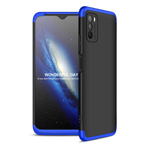 Xiaomi Poco M3 Kılıf Zore Ays Kılıf - Siyah-Mavi