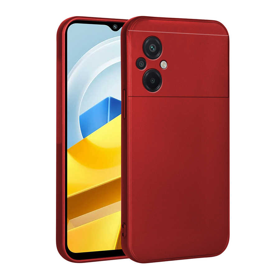 Xiaomi Poco M5 Kılıf Zore Premier Silikon Kılıf - Kırmızı