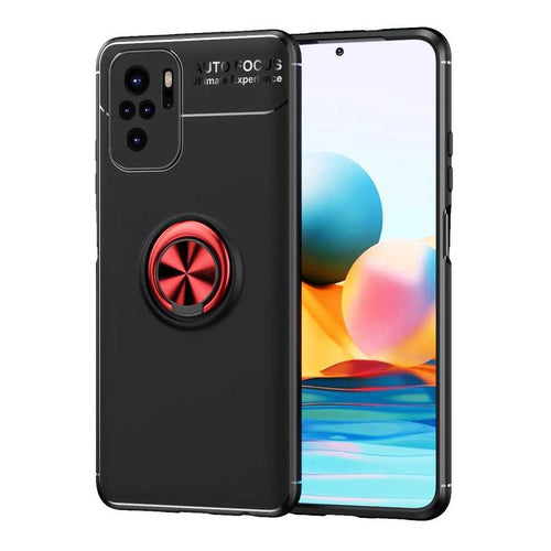Xiaomi Poco M5S Kılıf Zore Ravel Silikon Kılıf - Siyah-Kırmızı