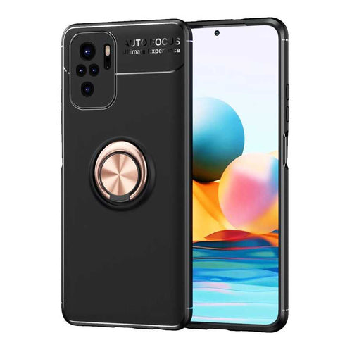 Xiaomi Poco M5S Kılıf Zore Ravel Silikon Kılıf - Siyah-Rose Gold
