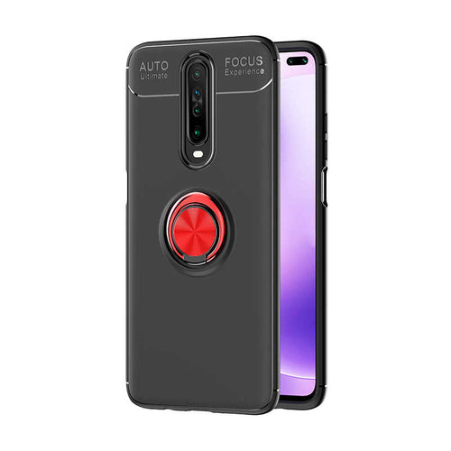 Xiaomi Poco X2 Kılıf Zore Ravel Silikon Kılıf - Siyah-Kırmızı
