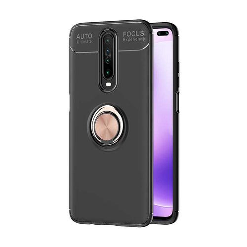Xiaomi Poco X2 Kılıf Zore Ravel Silikon Kılıf - Siyah-Rose Gold