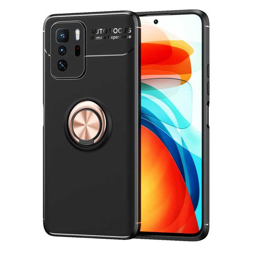 Xiaomi Poco X3 GT Kılıf Zore Ravel Silikon Kılıf - Siyah-Rose Gold