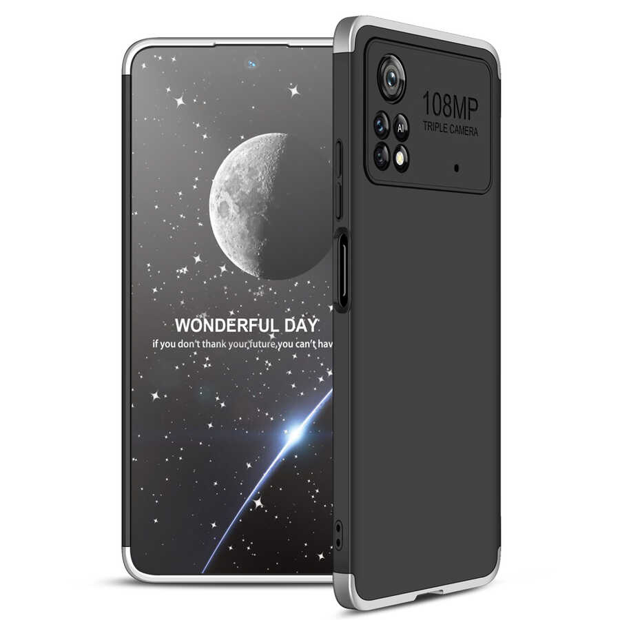 Xiaomi Poco X4 Pro 5G Kılıf Zore Ays Kılıf - Siyah-Gri