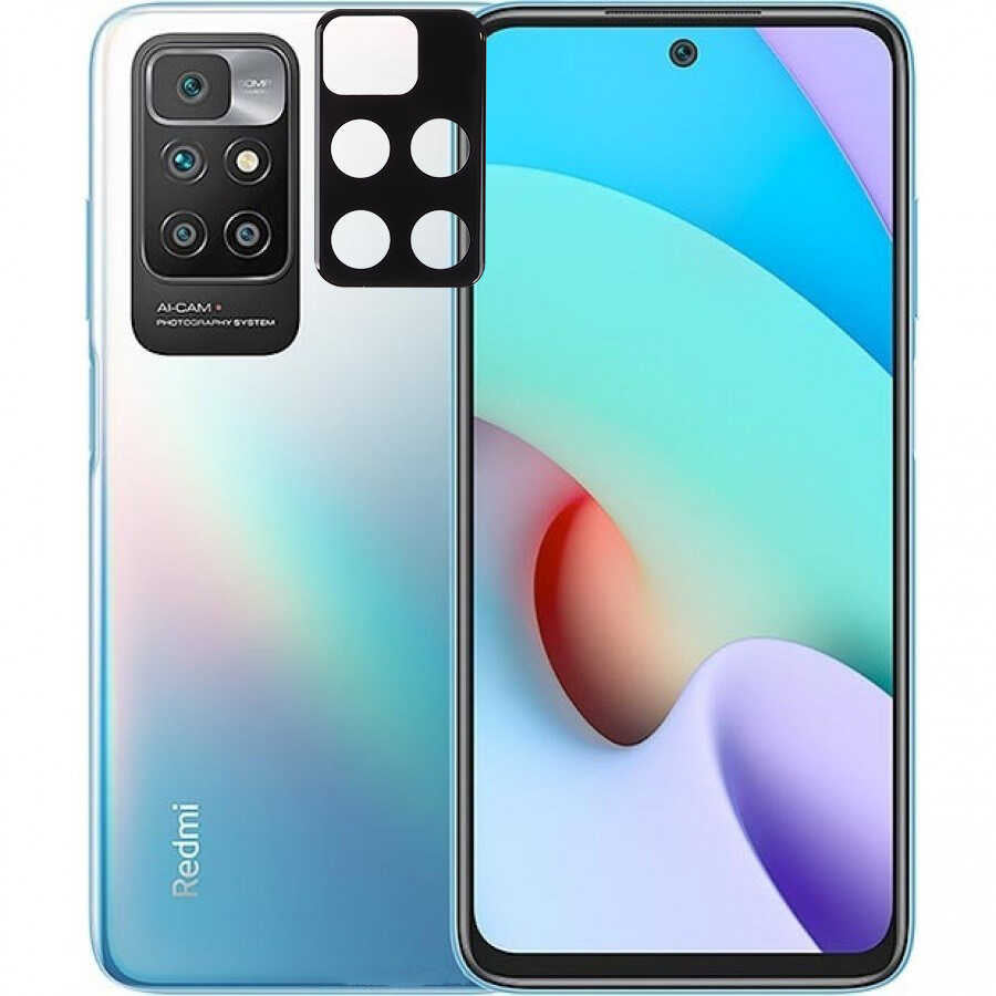 Xiaomi Redmi 10 Zore 3D Kamera Camı - Siyah