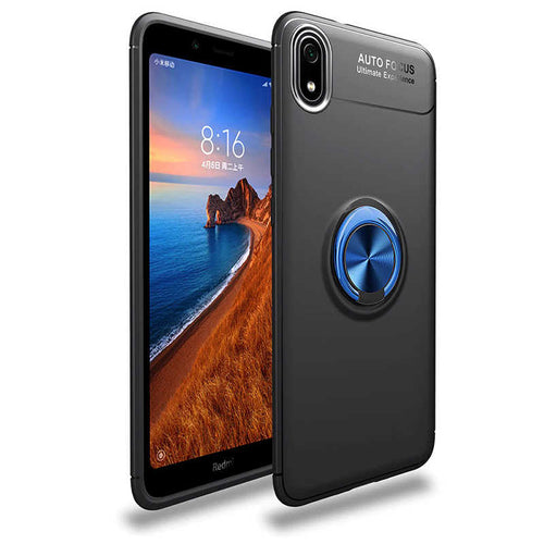 Xiaomi Redmi 7A Kılıf Zore Ravel Silikon Kılıf - Siyah-Mavi