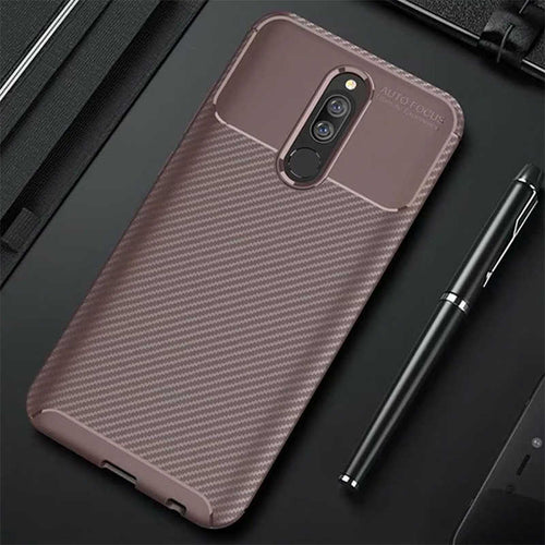 Xiaomi Redmi 8 Kılıf Zore Negro Silikon Kılıf - Kahverengi