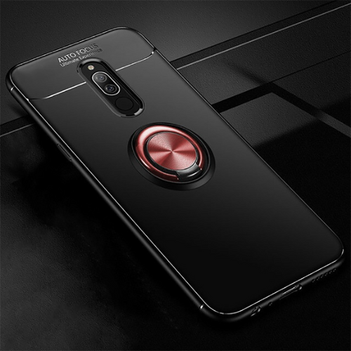 Xiaomi Redmi 8 Kılıf Zore Ravel Silikon Kılıf - Siyah-Rose Gold