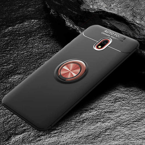 Xiaomi Redmi 8A Kılıf Zore Ravel Silikon Kılıf - Siyah-Rose Gold