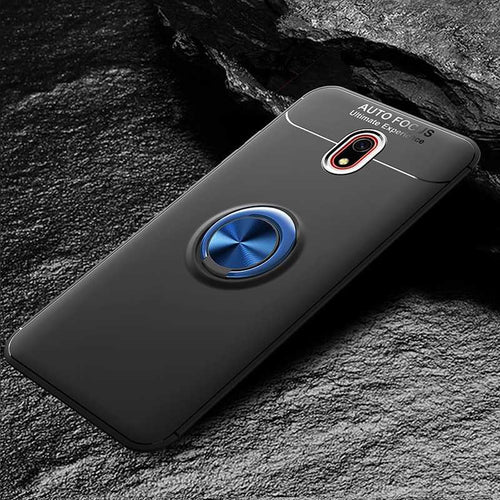 Xiaomi Redmi 8A Kılıf Zore Ravel Silikon Kılıf - Siyah-Mavi