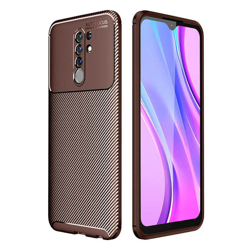 Xiaomi Redmi 9 Kılıf Zore Negro Silikon Kılıf - Kahverengi
