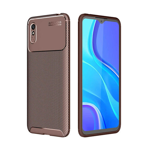 Xiaomi Redmi 9A Kılıf Zore Negro Silikon Kılıf - Kahverengi