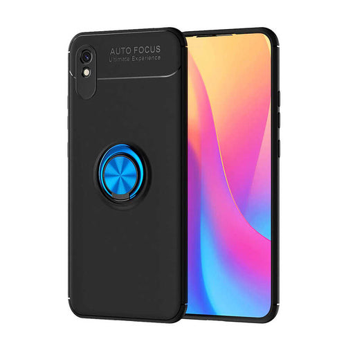 Xiaomi Redmi 9A Kılıf Zore Ravel Silikon Kılıf - Siyah-Mavi