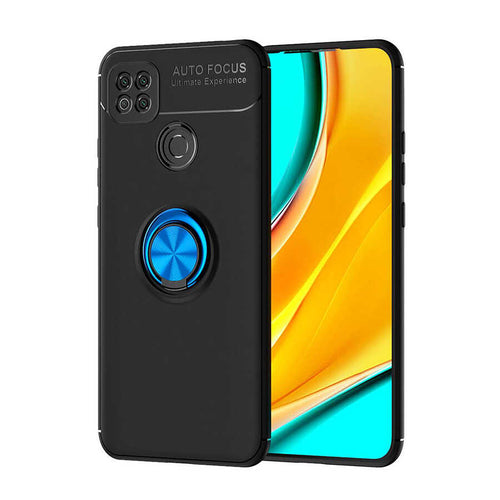 Xiaomi Redmi 9C Kılıf Zore Ravel Silikon Kılıf - Siyah-Mavi