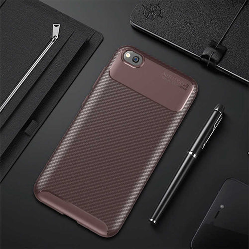 Xiaomi Redmi Go Kılıf Zore Negro Silikon Kılıf - Kahverengi