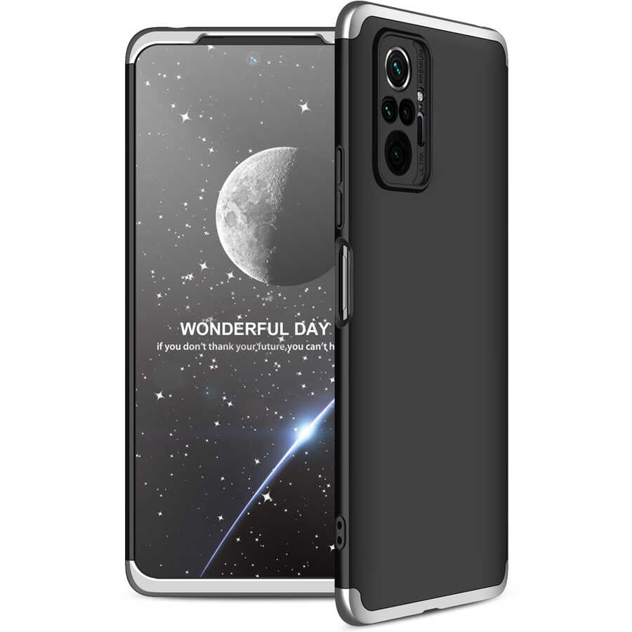 Xiaomi Redmi Note 10 Pro Kılıf Zore Ays Kılıf - Siyah-Gri