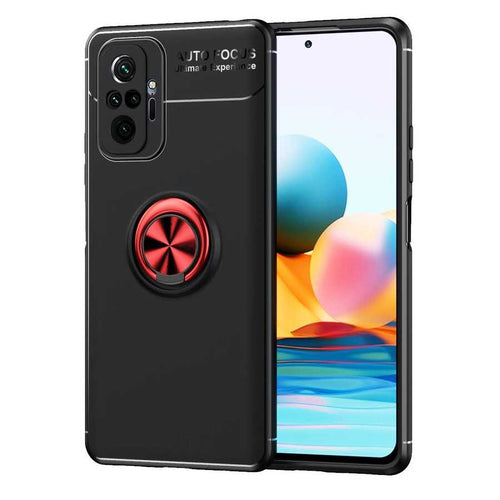 Xiaomi Redmi Note 10 Pro Kılıf Zore Ravel Silikon Kılıf - Siyah-Kırmızı