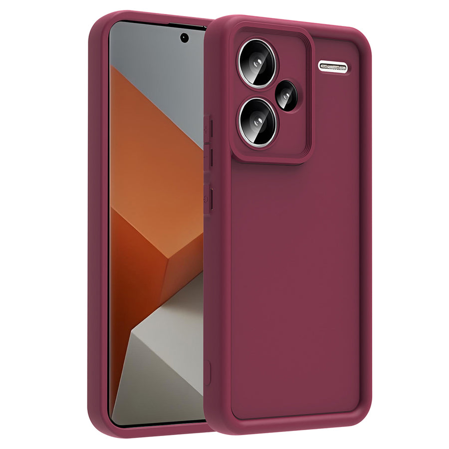 Xiaomi Redmi Note 13 Pro Plus Kılıf Kamera Korumalı Zore Ananas Kılıf - Mürdüm