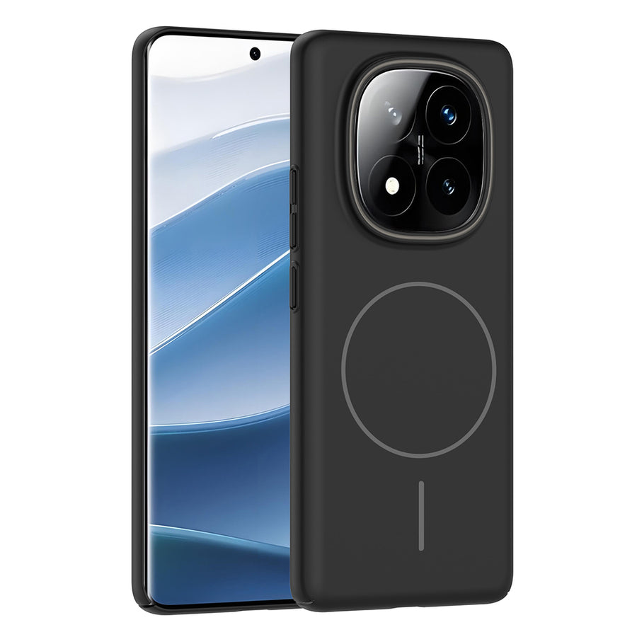 Xiaomi Redmi Note 14 Pro Plus Kılıf M-safe Şarj Özellikli Zore Ruby Sert Kılıf - Siyah