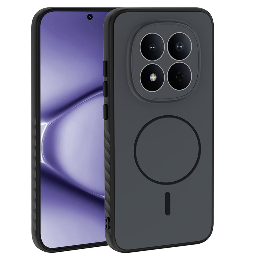 Xiaomi Redmi Note 15 Pro 4G Kılıf M-safe Şarj Özellikli Zore Tea Kılıf - Siyah