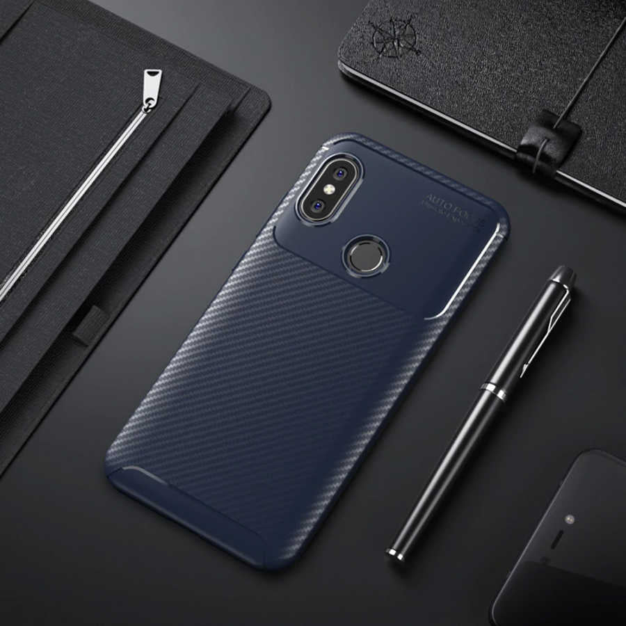 Xiaomi Redmi Note 6 Pro Kılıf Zore Negro Silikon Kılıf - Lacivert