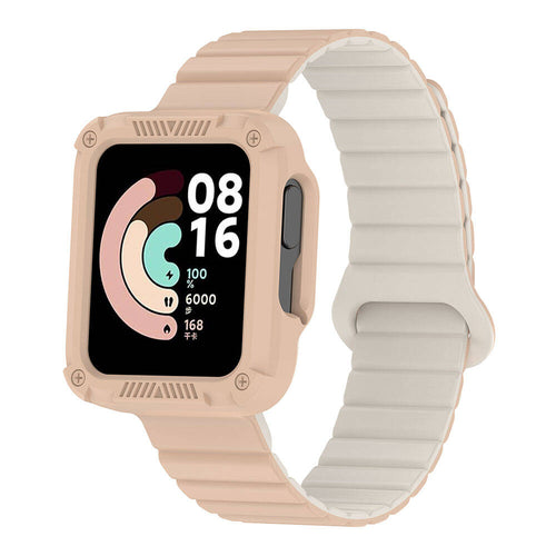 Xiaomi Redmi Watch 2 Silikon Kordon Zore KRD-105 Strap Kayış - Pudra