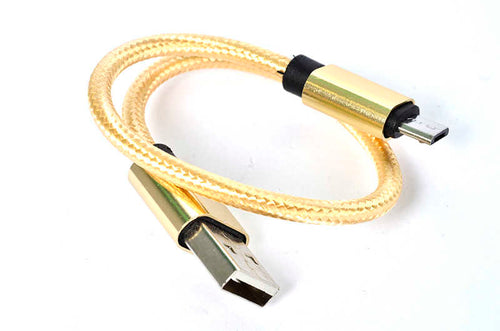 Zore 30 Cm Halat Micro Usb Kablo - Gold