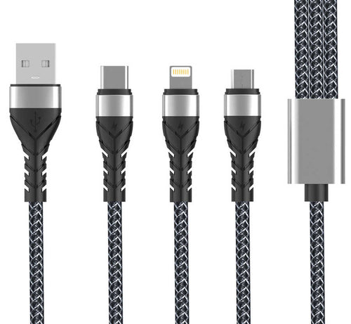 Zore Bax 3 in 1 Usb Kablo 1.2M - Siyah