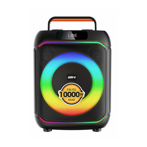 Zore GD-695 Dijital LED Göstergeli Mikrofonlu RGB TWS 6.5 inç Stereo Bass Kablosuz Karaoke Hoparlör - Siyah
