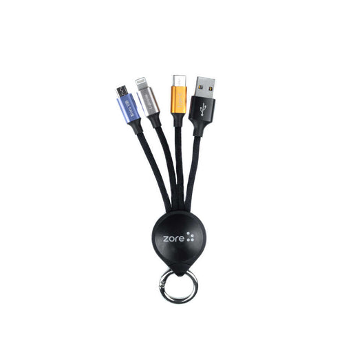 Zore OKS 3 in 1 Usb Kablo - Siyah