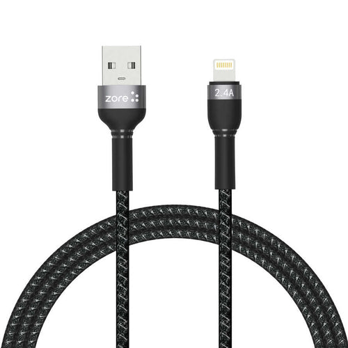 Zore Shira Serisi Lightning USB Kablo 1m - Siyah