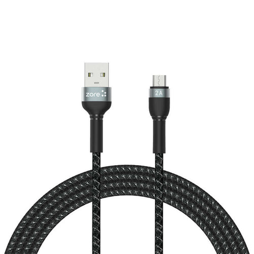 Zore Shira Serisi Micro USB Kablo 2m - Siyah